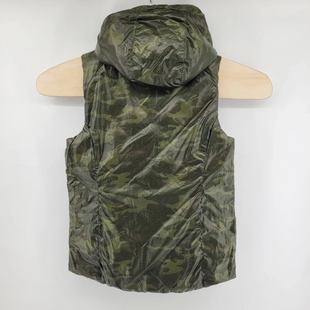 Gerry Womens Small Quilted Duck Down Vest Hooded‎ Reversible - Picture 6 of 10
